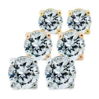 Diamante Mia in oro 14k simulato 1 ct. Orecchini a perno per la vendita all'ingrosso da parte di Cate & Chloe Jewelry