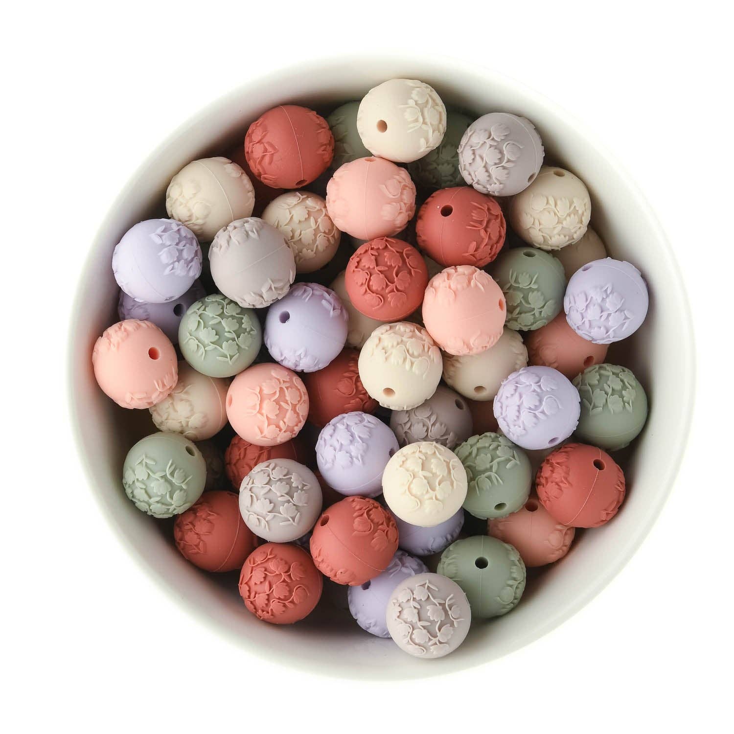 Cara & Co Silicone Craft Supply - Venta al por mayor Cuentas - Cuentas redondas de silicona con relieve24