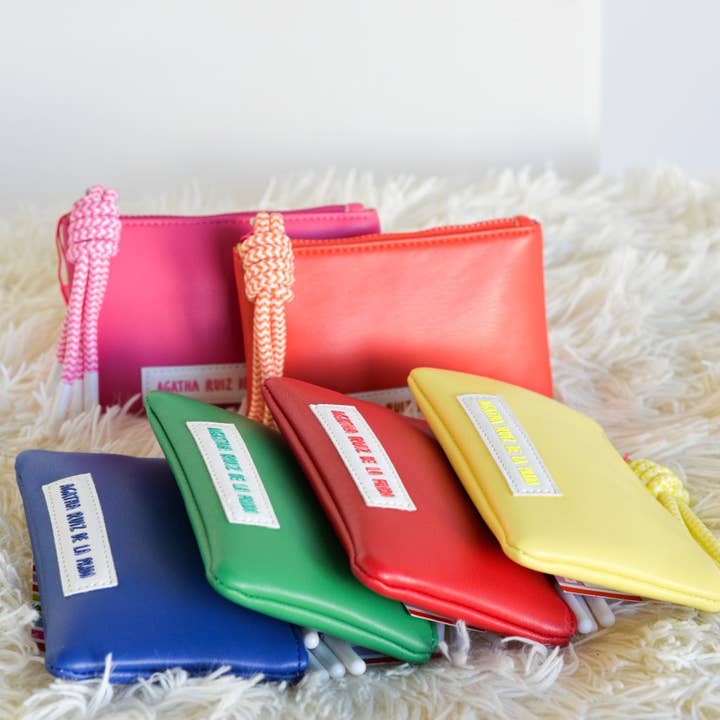 Agatha Ruiz De La Prada - Bolsos – wholesale Coin purse – Women’s – Pack of 6 Smooth Pom-Pom Wallets Agatha Ruiz de la Prada