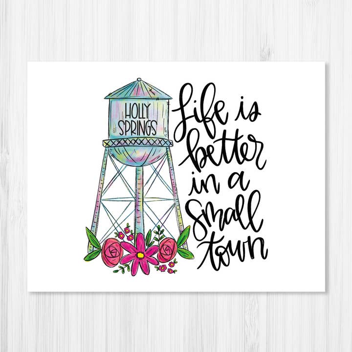 Custom City Town State Name Drop Note Card Stationery Set for wholesale by A Touch of Whimsy Designs