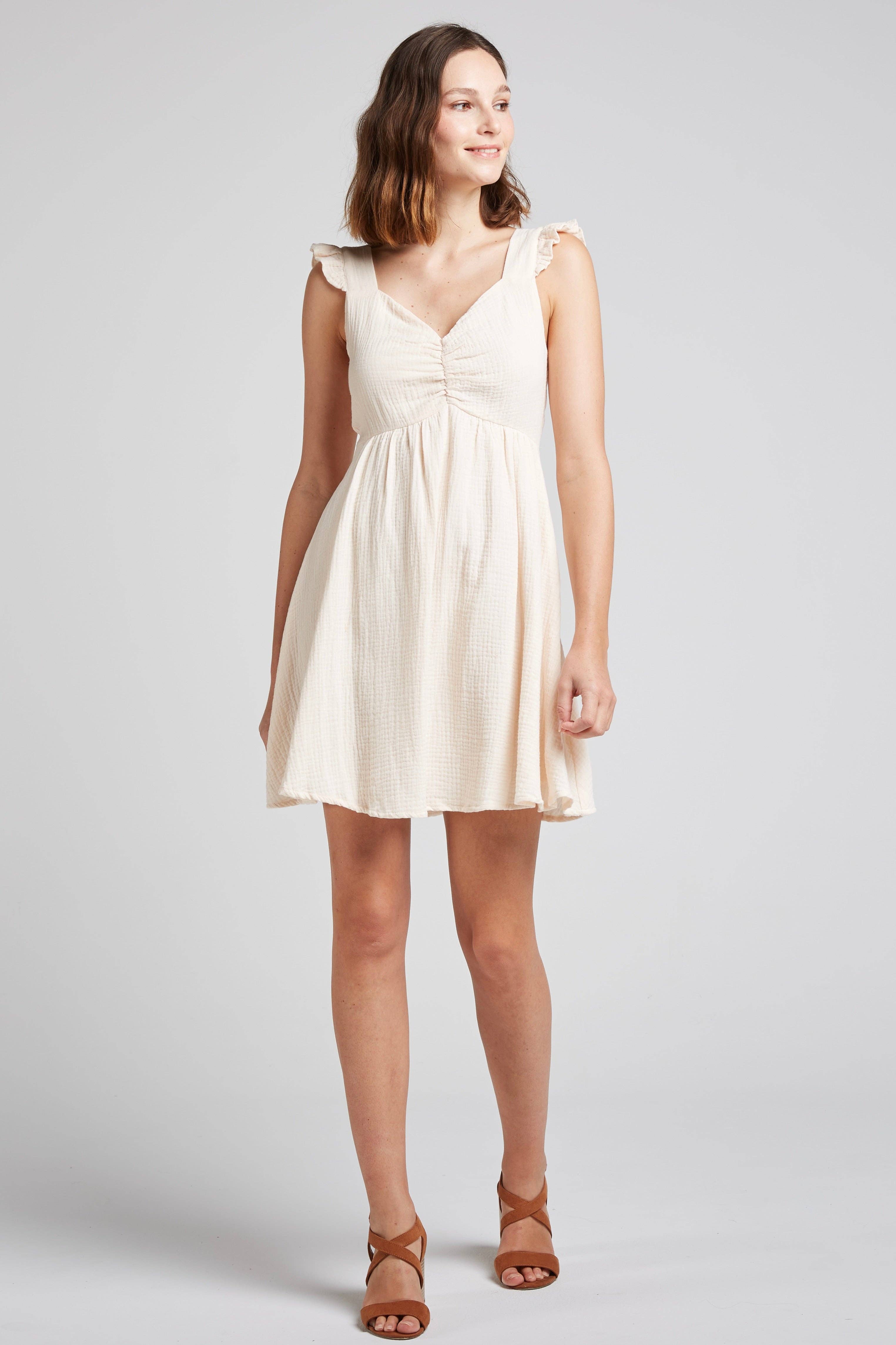 Andy & Lucy - Wholesale Dress - Women's - LILYAN - Ruffled cotton gauze dress17