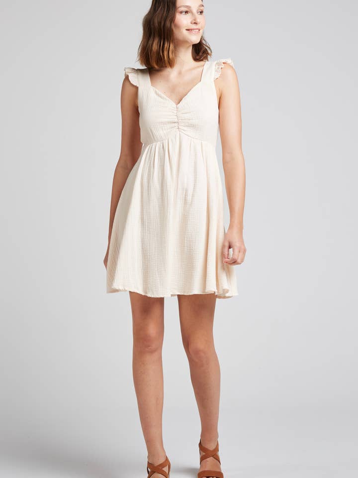 Andy & Lucy - Wholesale Dress - Women's - LILYAN - Ruffled cotton gauze dress2