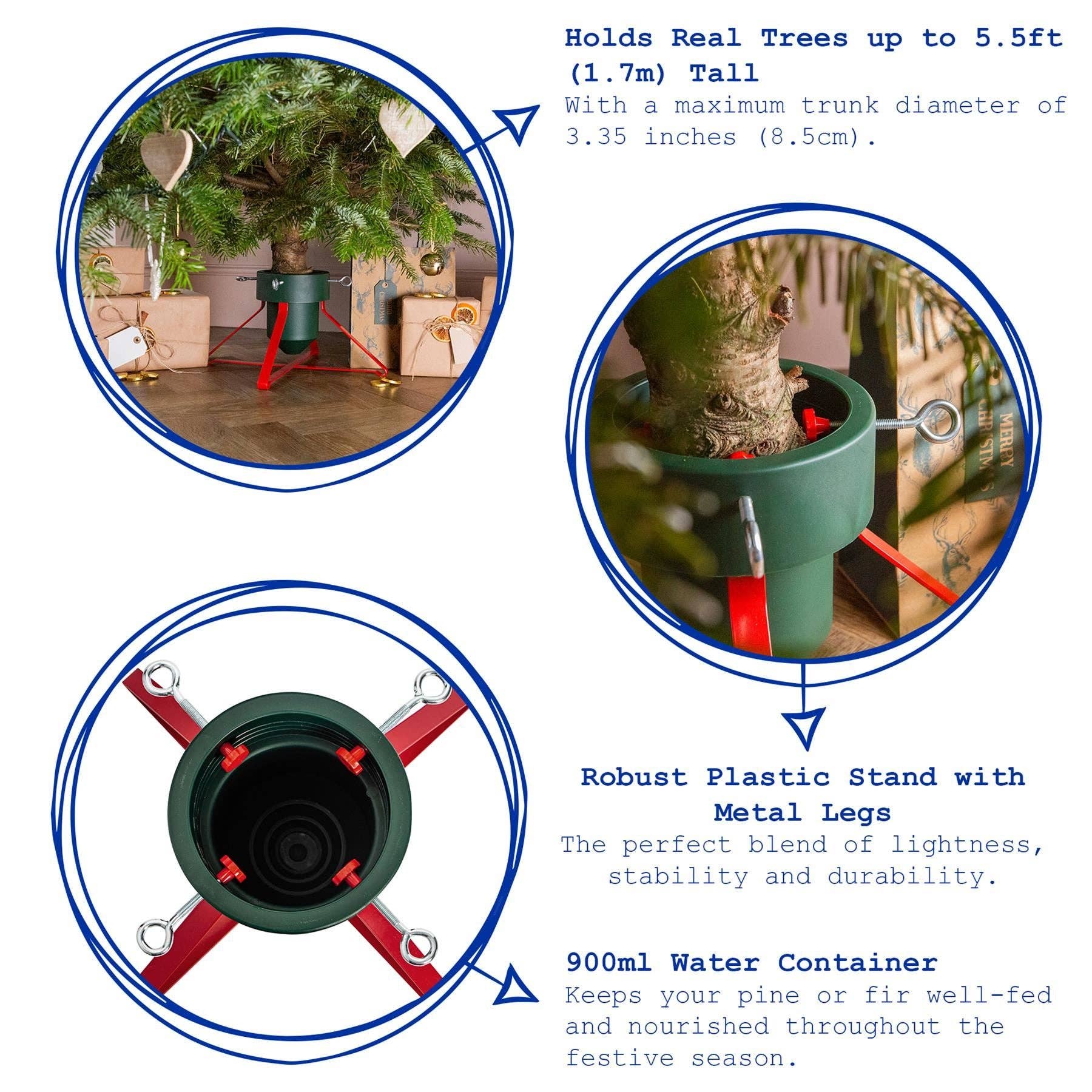 Rinkit Ltd – wholesale Christmas decoration – Classic Real Christmas Tree Stand - 3in - By Harbour Housewares8