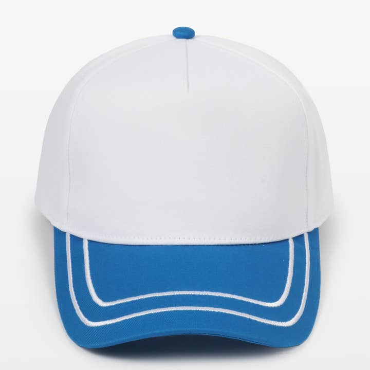 David And Young - Wholesale Baseball Cap - Unisex - Retro Stripe Brim Two Tone 5-Panel Cap10