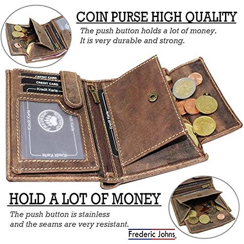 Frederic Johns - Wholesale Wallet - Men's - Genuine Leather Men's Wallet (skull)3