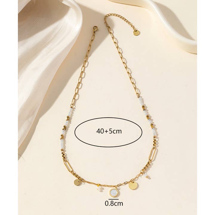 Blossom bijoux - Wholesale Link & Chain Necklace - 25CA254 Stainless Steel Necklace