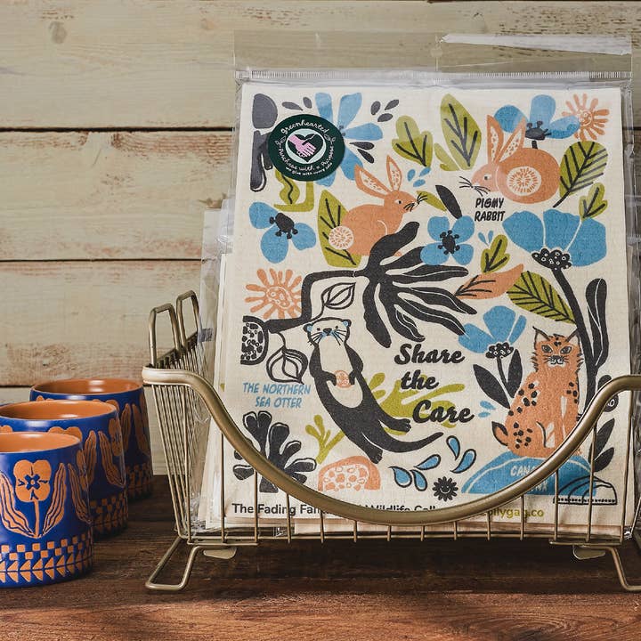 Set of 2 Fantastical Large Swedish Dry Mats + Magnetic Clip for wholesale by Lollygag