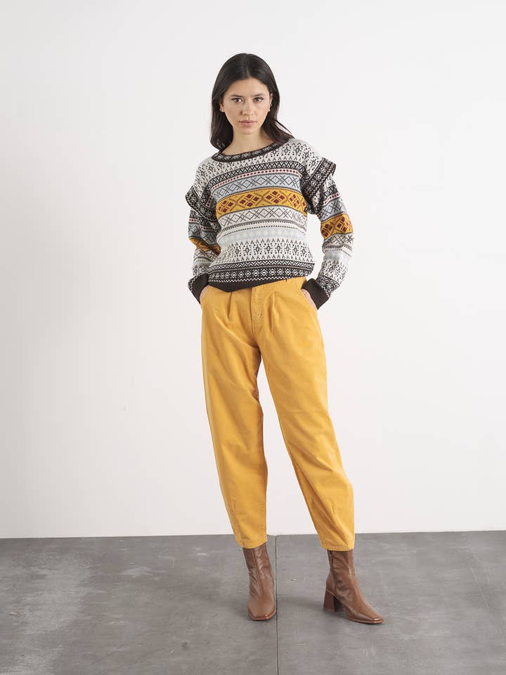 Bombazine Byxor Med Manschetter för wholesale av GUIMANOS