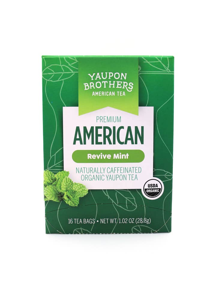 Yaupon Tea - Revive Mint - box 16 for wholesale by Yaupon Brothers American Tea Co.