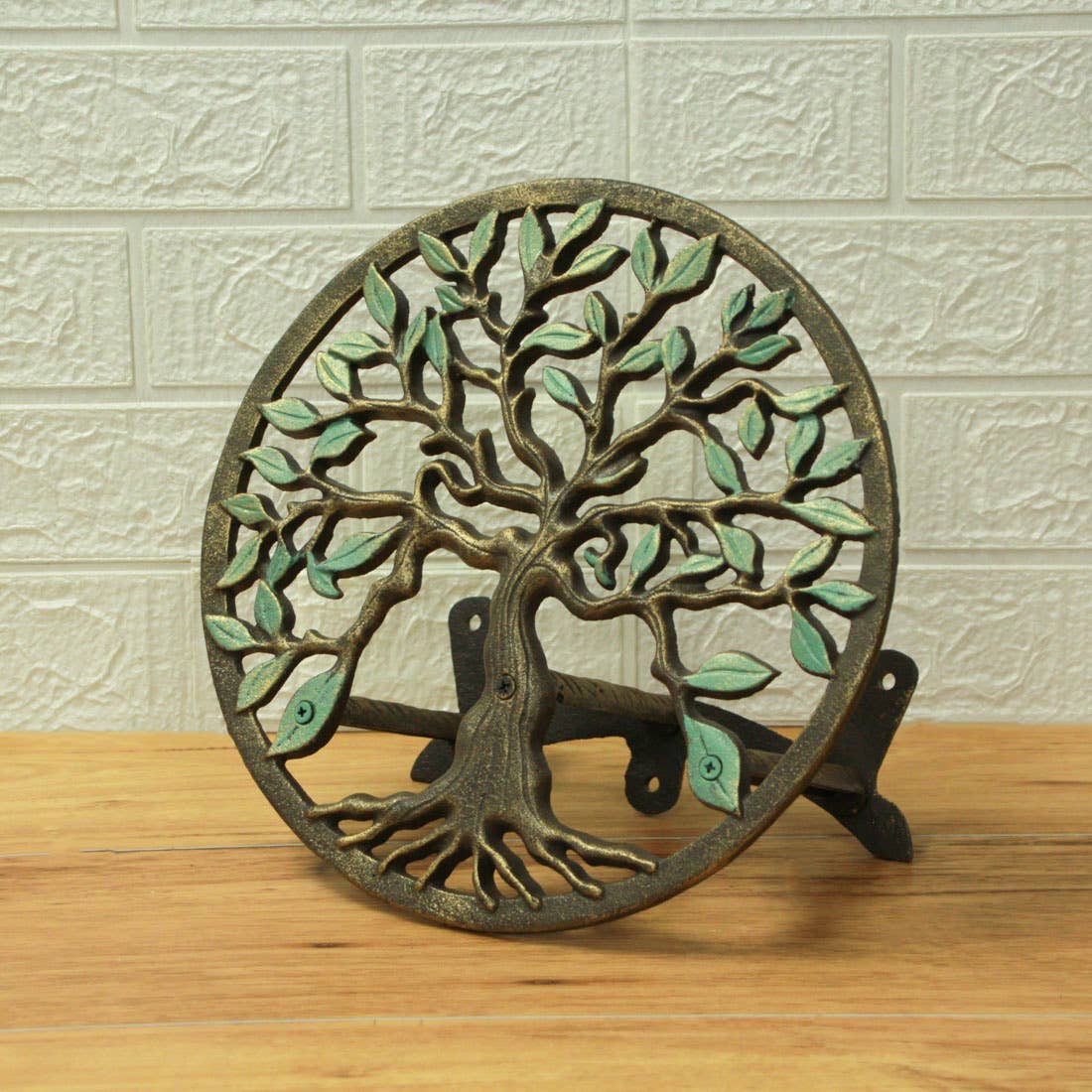 Zeckos - Wholesale Outdoor Ornament/Decor - Cast Iron Tree of Life Decorative Garden Hose Hanger 12-Inch5