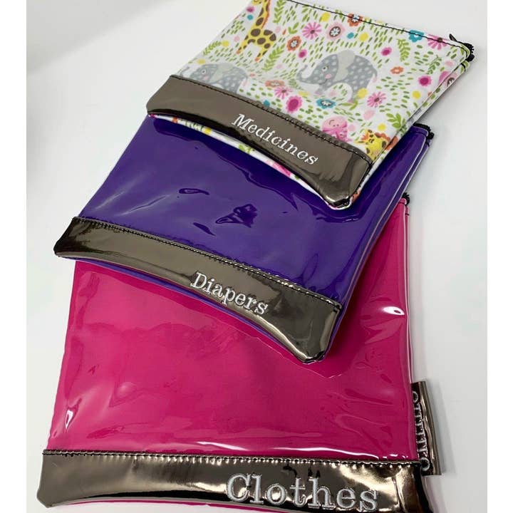 OMMO Designs – wholesale Blötväska - Barn och baby – Personlig Present För Flicka Stor Dragkedja Våt Bag Strandväska Med Dragkedja Liten Dragkedja Pouch Anpassade Valentines Present