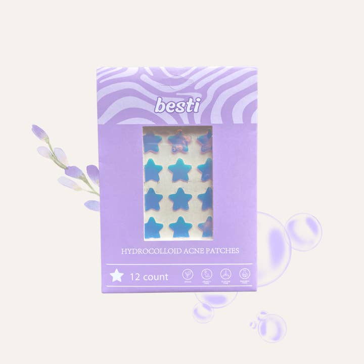 Besti Pimple Patches | 12 Count | 100% Hydrocolloid | Paraben-Free | Silicone-Free for wholesale by Besti Co.