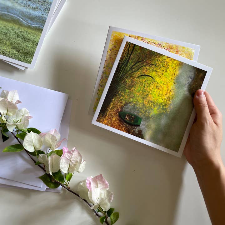 La Barque - Carte postale artistique pour la vente par Galerie Artwave