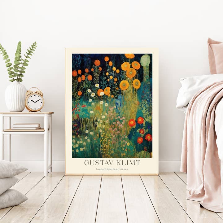 Kumo Art Prints - Wholesale Kunstprint - Gustav Klimt Bloemen Kunstprint2