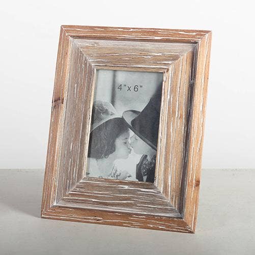 Cadre photo vintage délavé marron clair avec support pour la vente par Forpost Trade Inc