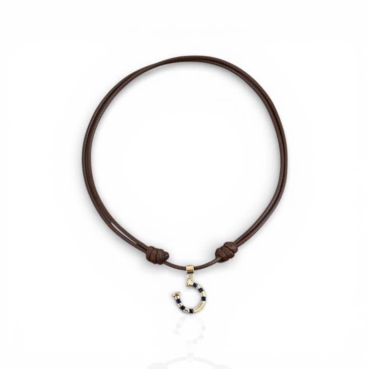 Horseshoe Cord Necklace for wholesale by Georgina Nicol