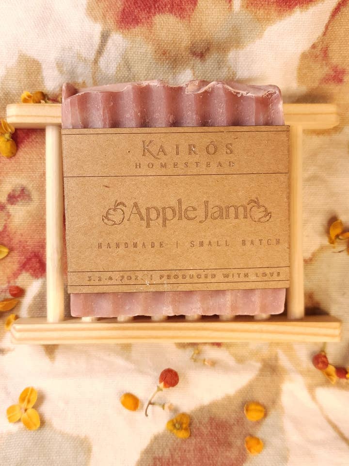 Apple Jam Soap for wholesale by Kairós Homestead