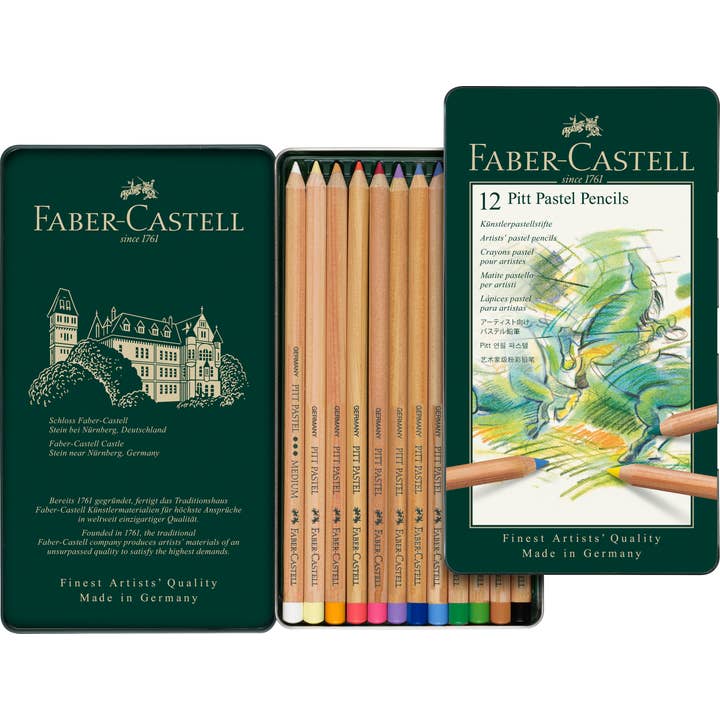 Faber-Castell / Creativity for Kids - Wholesale Colored Pencil - Pitt Pastel Pencils, Tin of 12