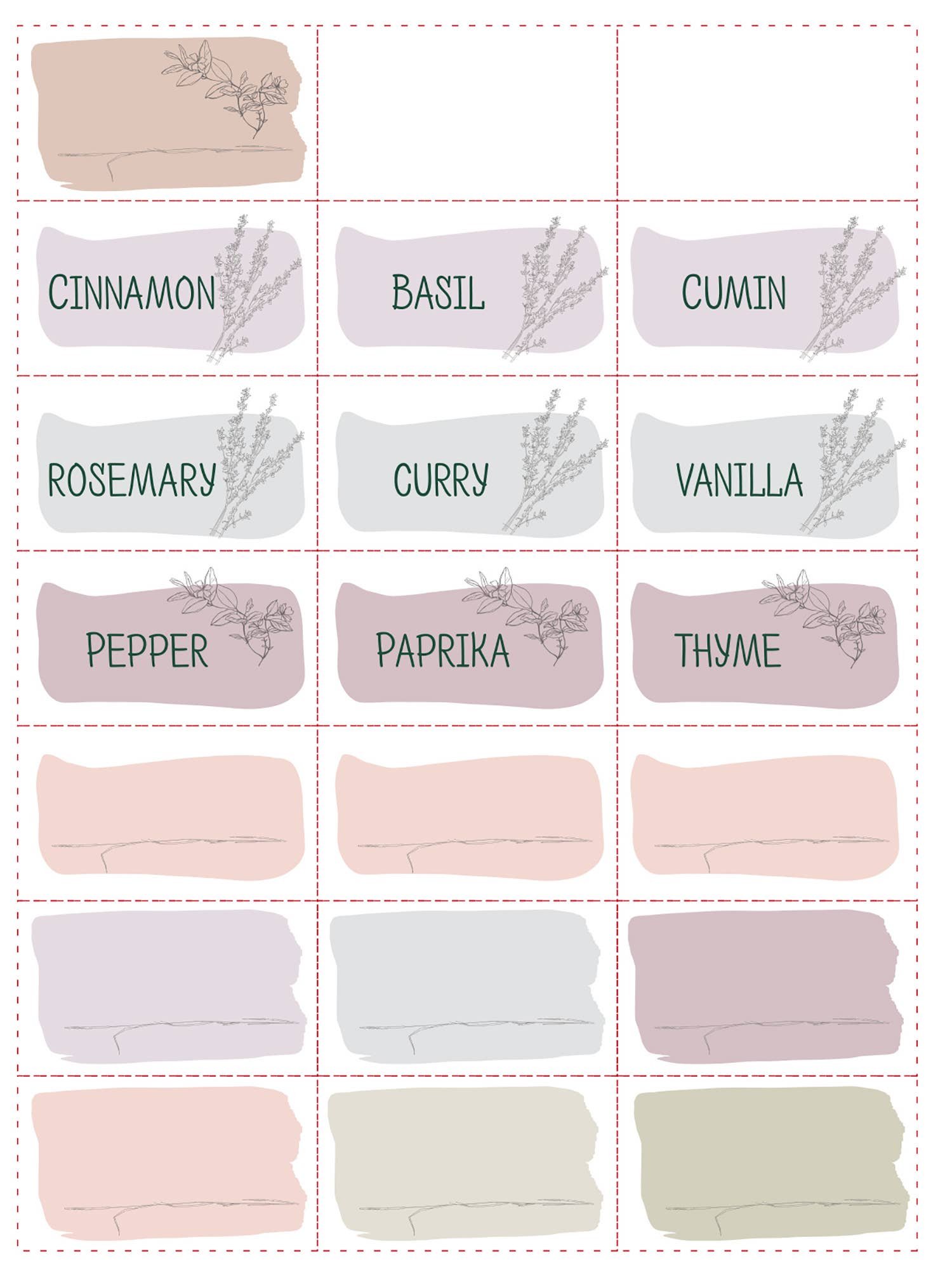DecoristArt - Wholesale Sticker - 57 Pastel Kitchen Food Title Labels  - English6
