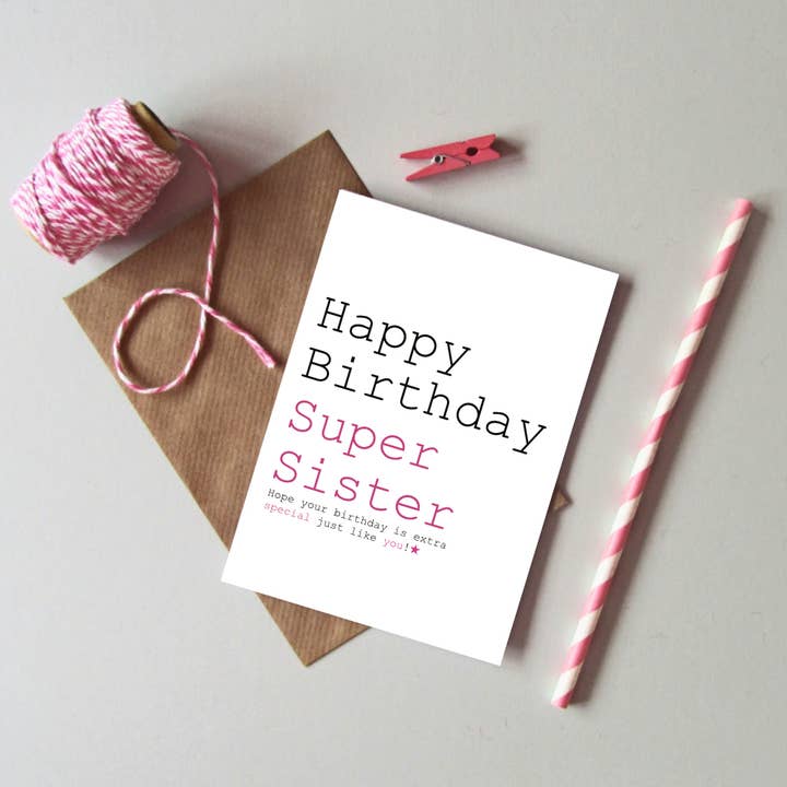 Sister Birthday Card for wholesale by Always Sparkle