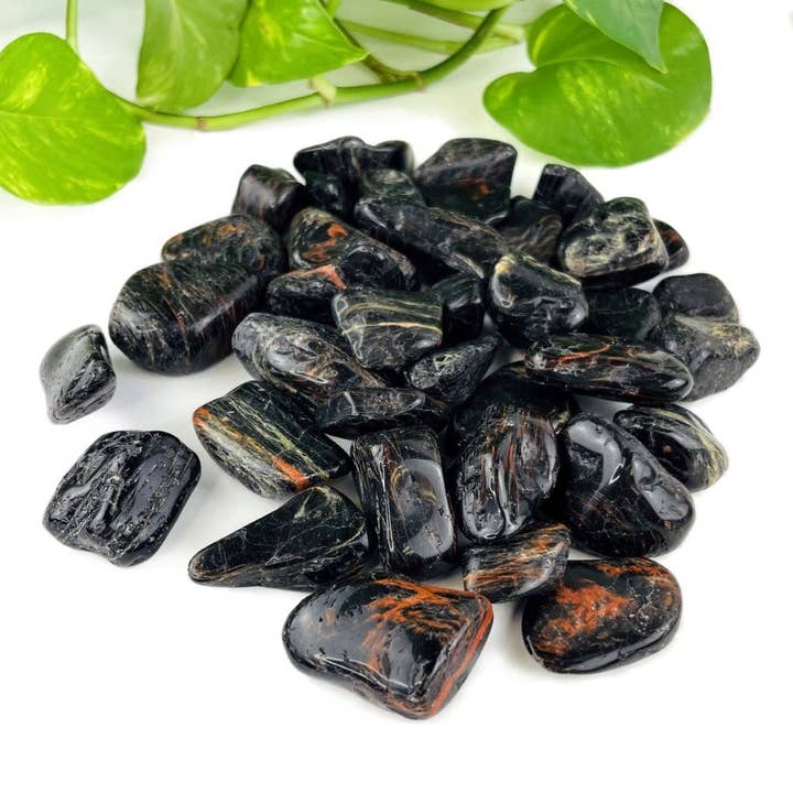 Rock Paradise - Wholesale Spiritual Stone/Crystal - Crystal Black Tourmaline & Red Hematite Tumbled Gemstones