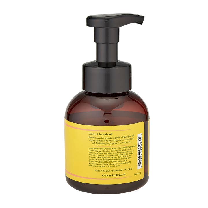 The Naked Bee - Wholesale Hand Soap/Wash - 12 oz
Grapefruit Blossom Honey Foaming Hand Soap