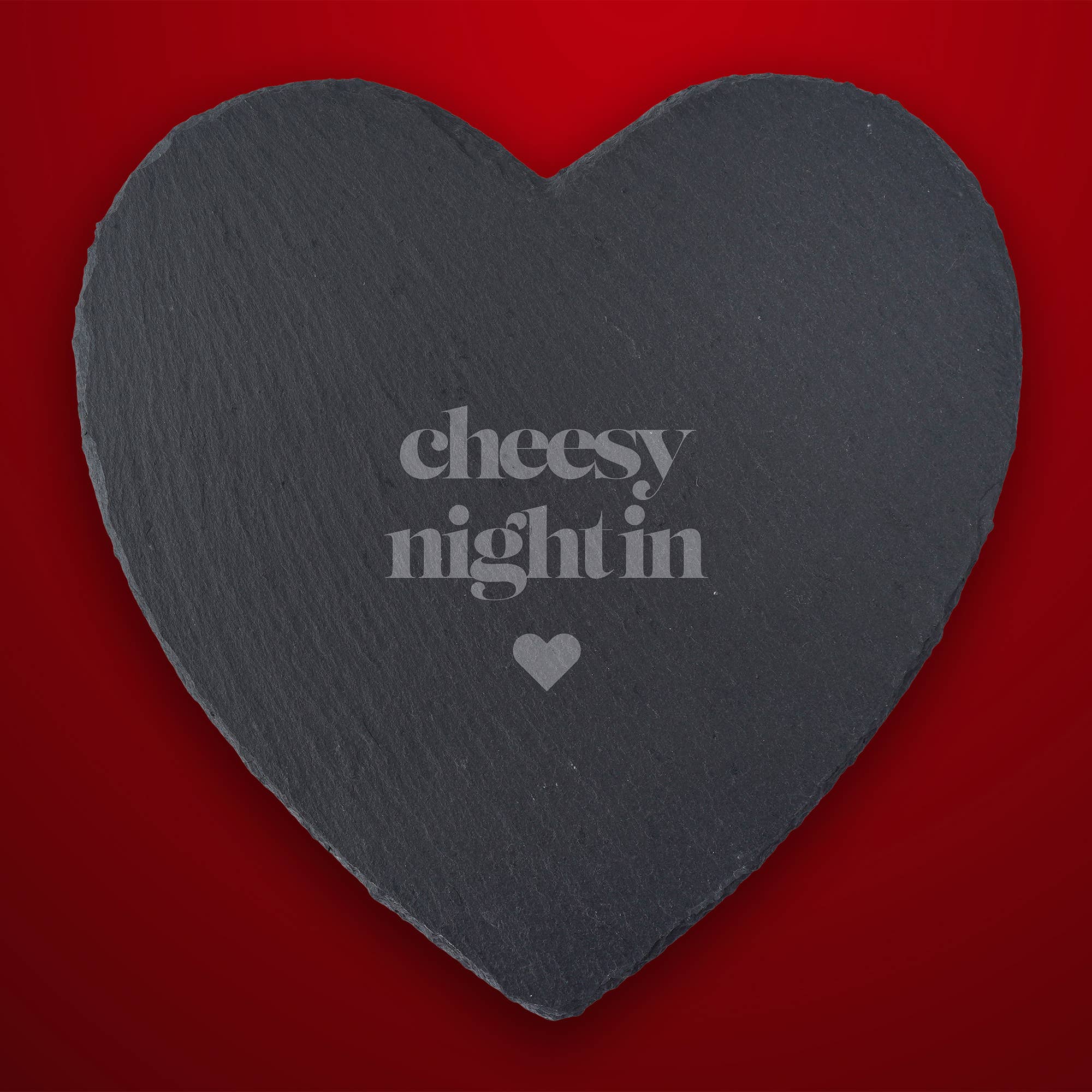 CGB Giftware – wholesale Cheese board – Heart Slate Cheeseboard - 'Cheesy Night In'0