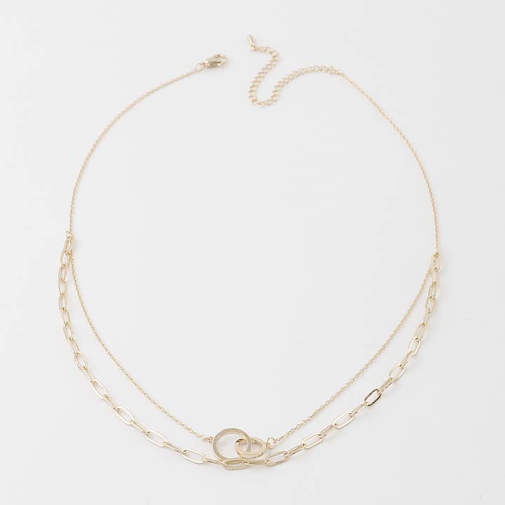 3AM BY H&D ACCESSORIES - Wholesale Link & Chain Necklace - Twin Link Chain Necklace
