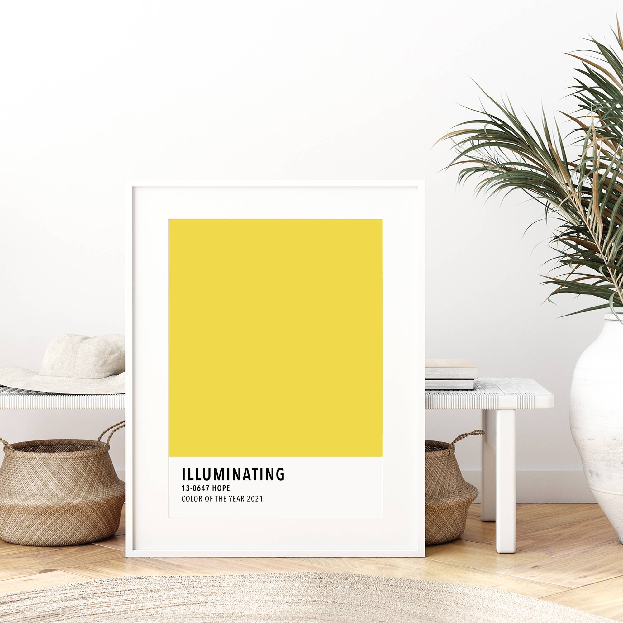 Sugar & Canvas – wholesale Art print – Illuminating Yellow Color Card Art Print CC154