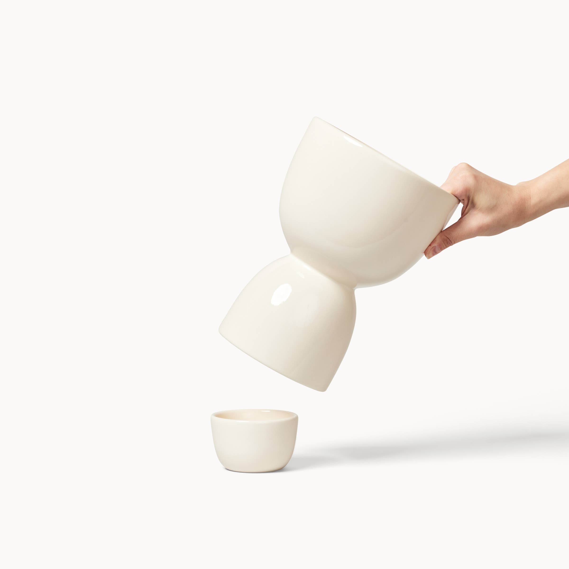 Franca - Wholesale Plant Pot - White Stacked Planters (Gloss)6