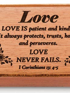 Keepsake Box-Mahogany - Love for wholesale by H.J. SHERMAN COMPANY, INC.