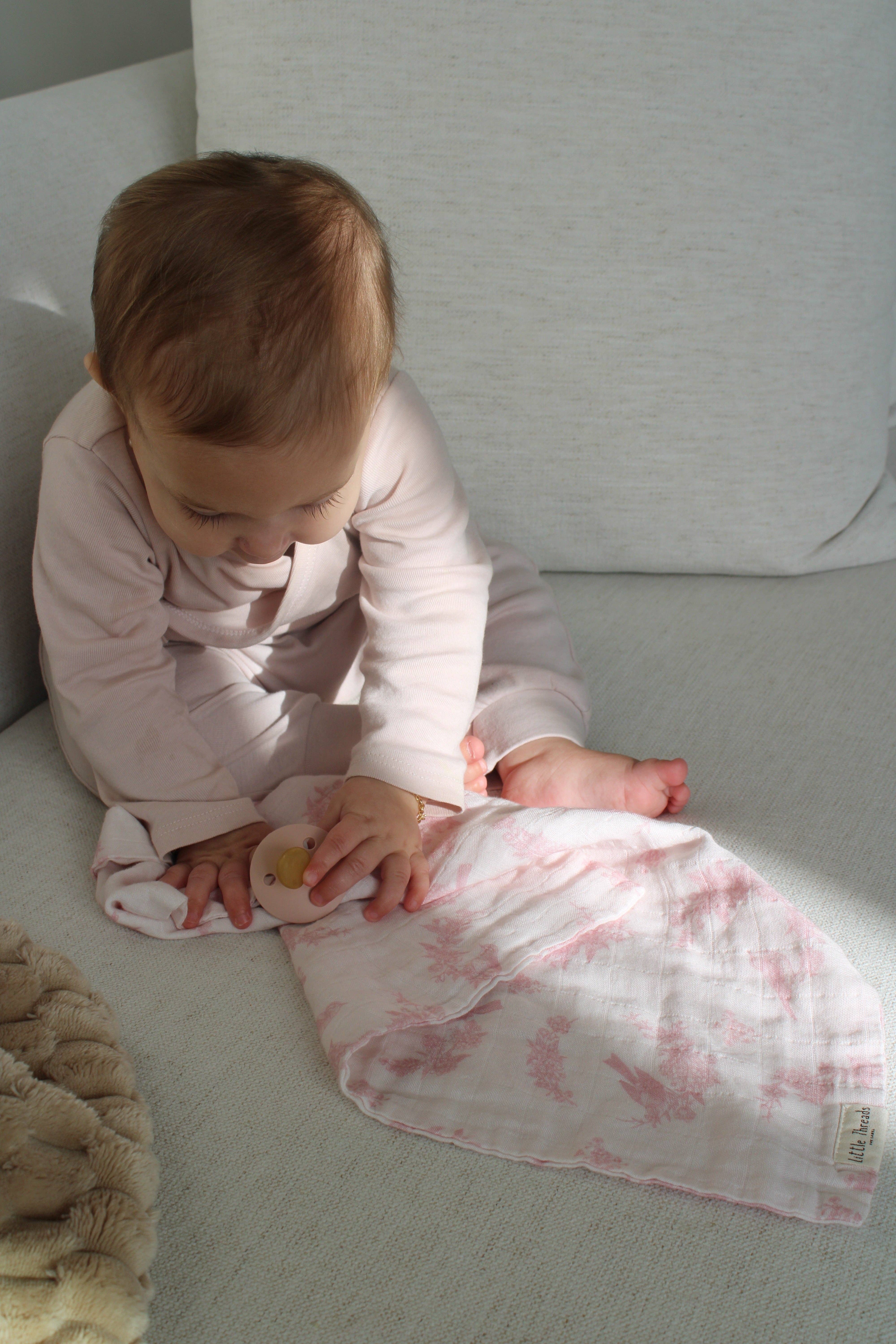 Little Threads - Wholesale Security/Cuddle Blanket - Baby - Little Pink Bird Lovey3