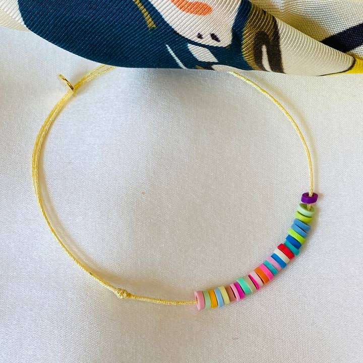 Vertigo-armband med polymerringar och lurextråd för wholesale av Sophie Deschamps Bijoux