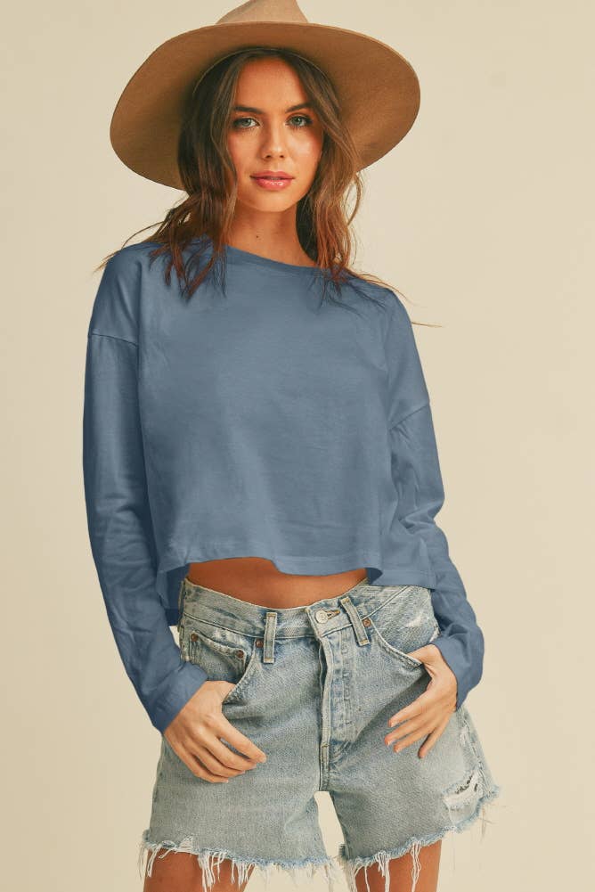 Honestee - Wholesale T-Shirt - Women's - Blank Long Sleeve T-Shirt25