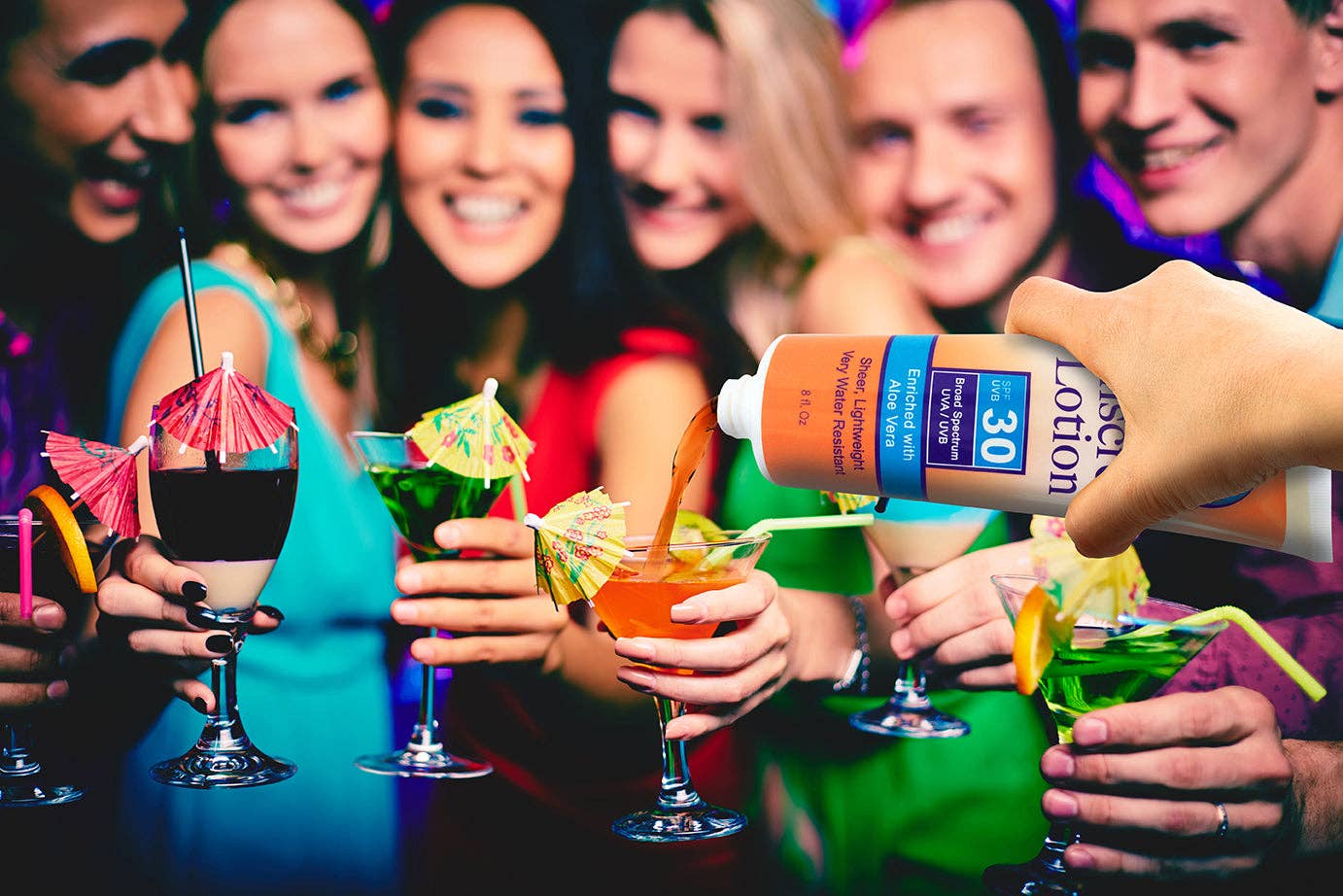 Smuggle Your Booze – Großhandel Sonnencremes – Sonnenschutz SPF 30 — 10-Unzen-Flasche mit Trichter und 5 Verschlüssen6