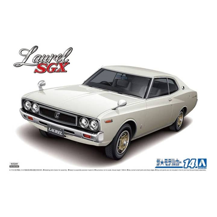 Aoshima: 1/24 Nissan KHC130 Laurel HT 2000SGX '72 Scale Model Kit #14 for wholesale by The Shumi Company