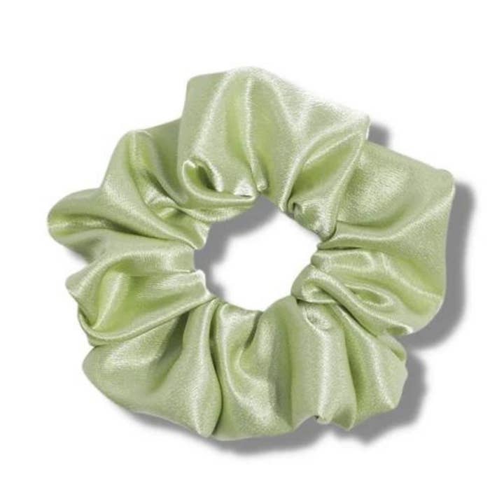WHOLESALE SOFT PEAR SATIN SCRUNCHIE HAIR TIE for wholesale by Blush Pop Creations