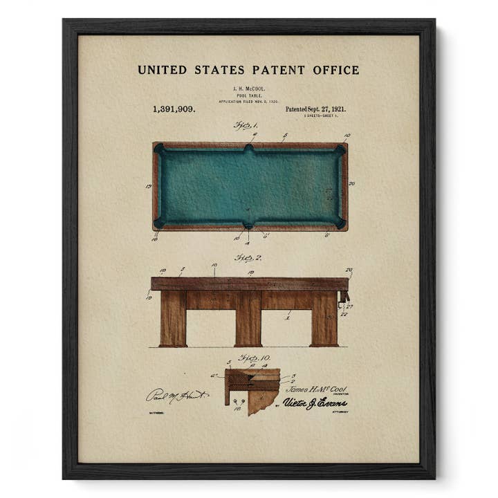 Pool Table for wholesale by Timeless Patents