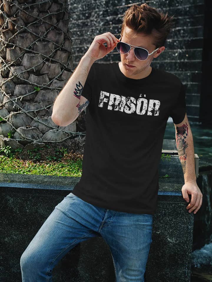 frisör Men's T shirt Black Birthday Gift 00548 for wholesale by ULTRABASIC