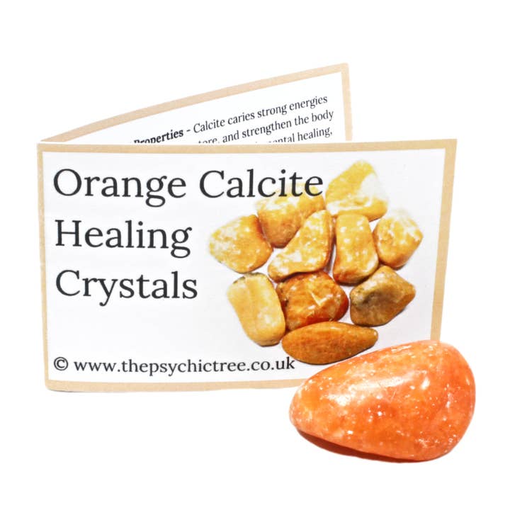 Orange Calcite Crystal & Guide Pack for wholesale by The Psychic Tree