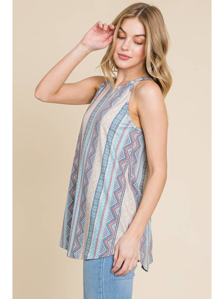 BOMBOM – wholesale Linne (Tryckt) - Dam – TA2097 Flowy Spaghetti Strap Sommar Casual Linne