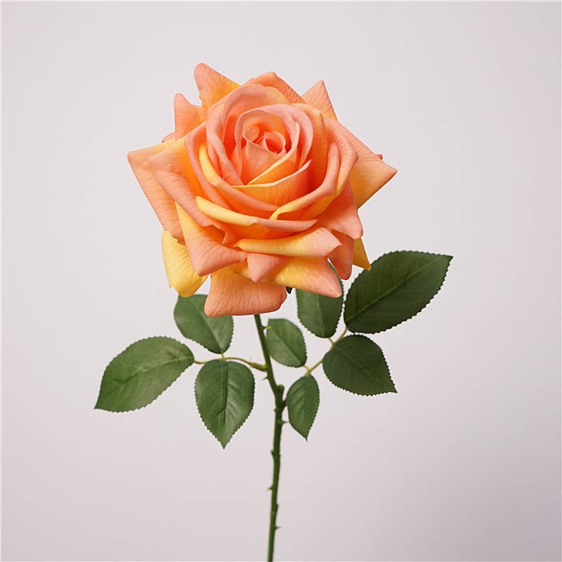 Sweet Home Deco - Vente Fleurs artificielles - Branche de rose unique réaliste 66 cm, fausse rose grand modèle6