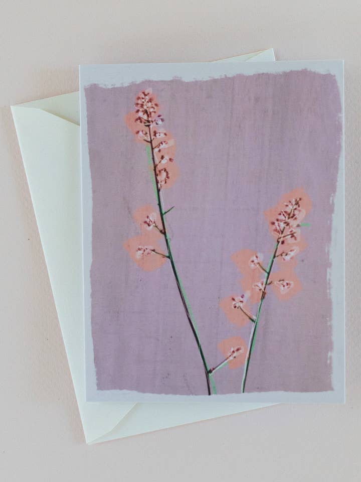 Carte-note botanique vierge Coral Bells pour la vente par Gather Goods Co - Cards, Coasters, Tea Towels, Art, Mugs