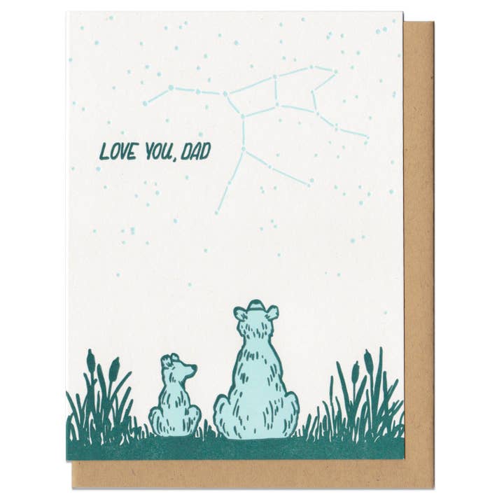 Love You Dad Bears Greeting Card for wholesale by Frog & Toad Press