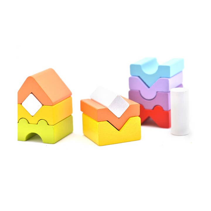 AJ Aguiar - Vente Jeu construction – enfant - Cubika Tour en Bois 12 Pcs2