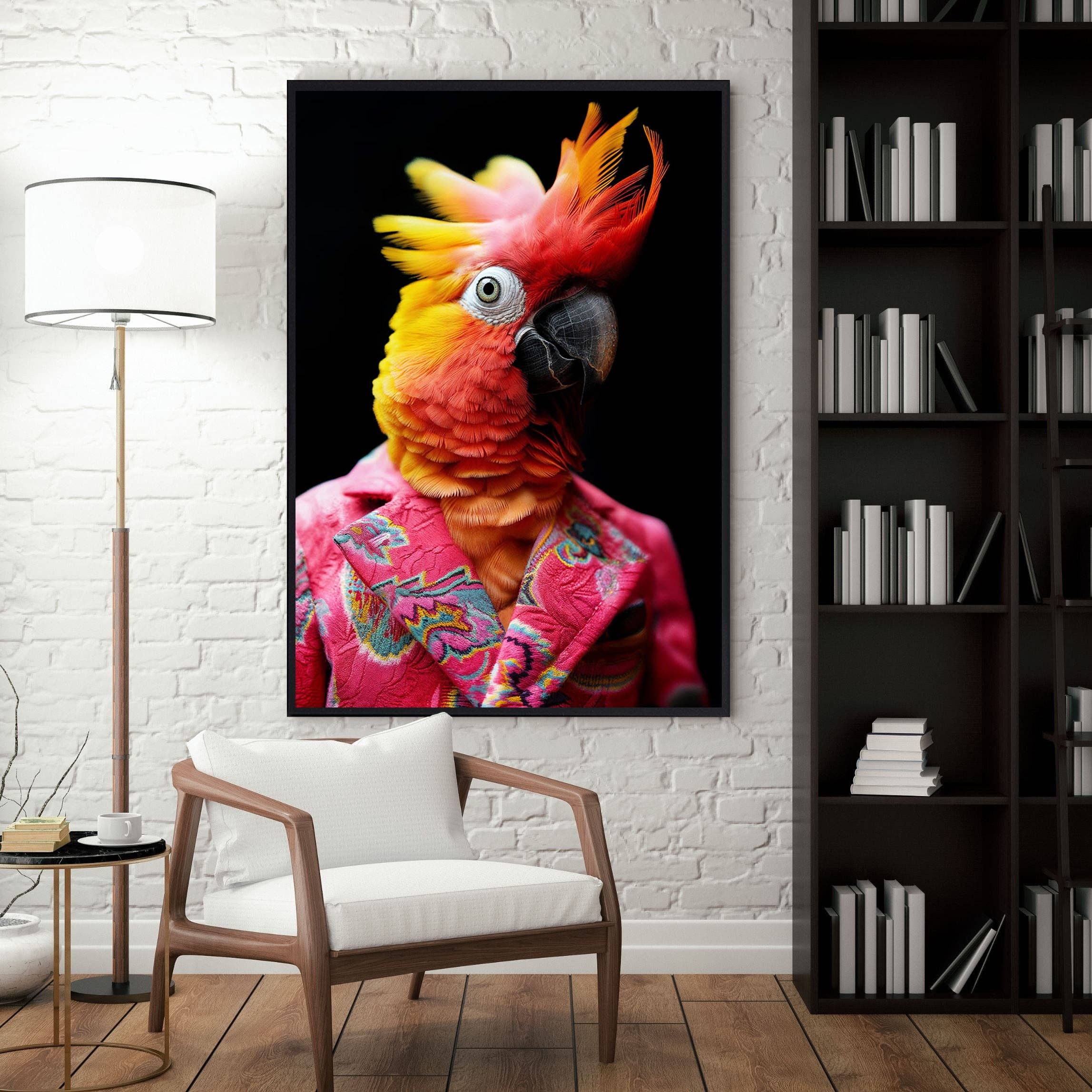 BLUE SHAKER - Wholesale Art Print - Wild Suits - Parrot1