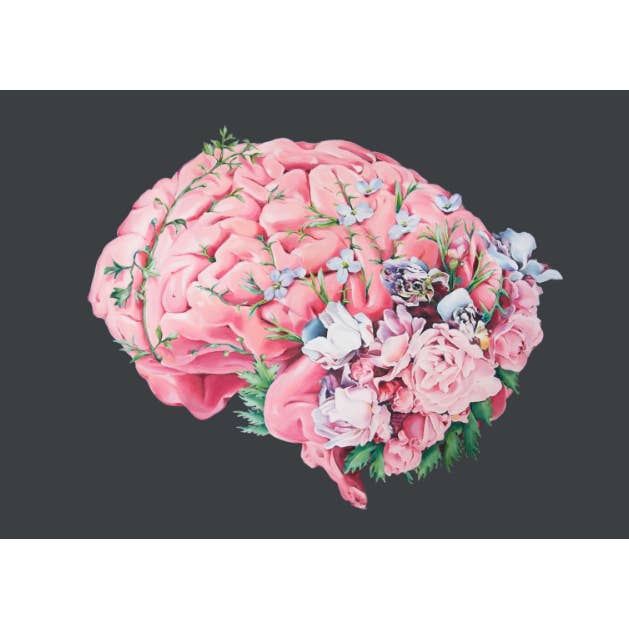 Trisha Thompson Adams - Wholesale Art Print - Floral Brain Flower Anatomy Art Print