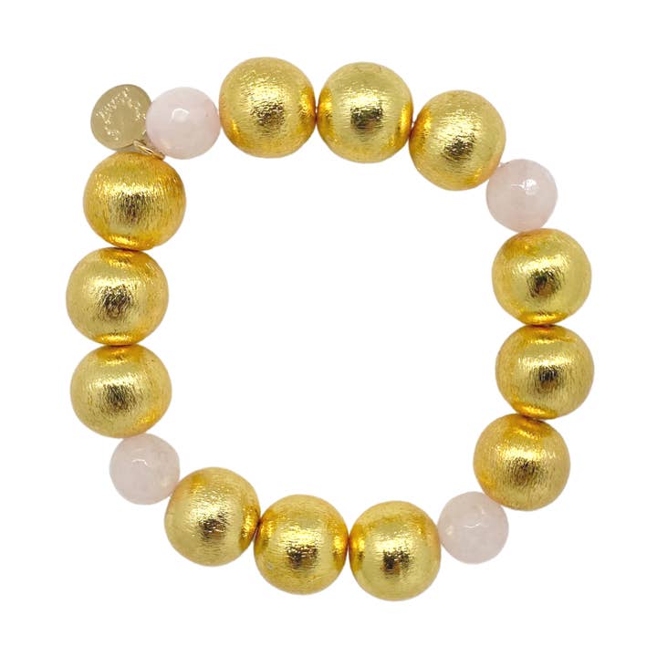 Pamela Guld & Rosa Armband för wholesale av M Donohue Collection