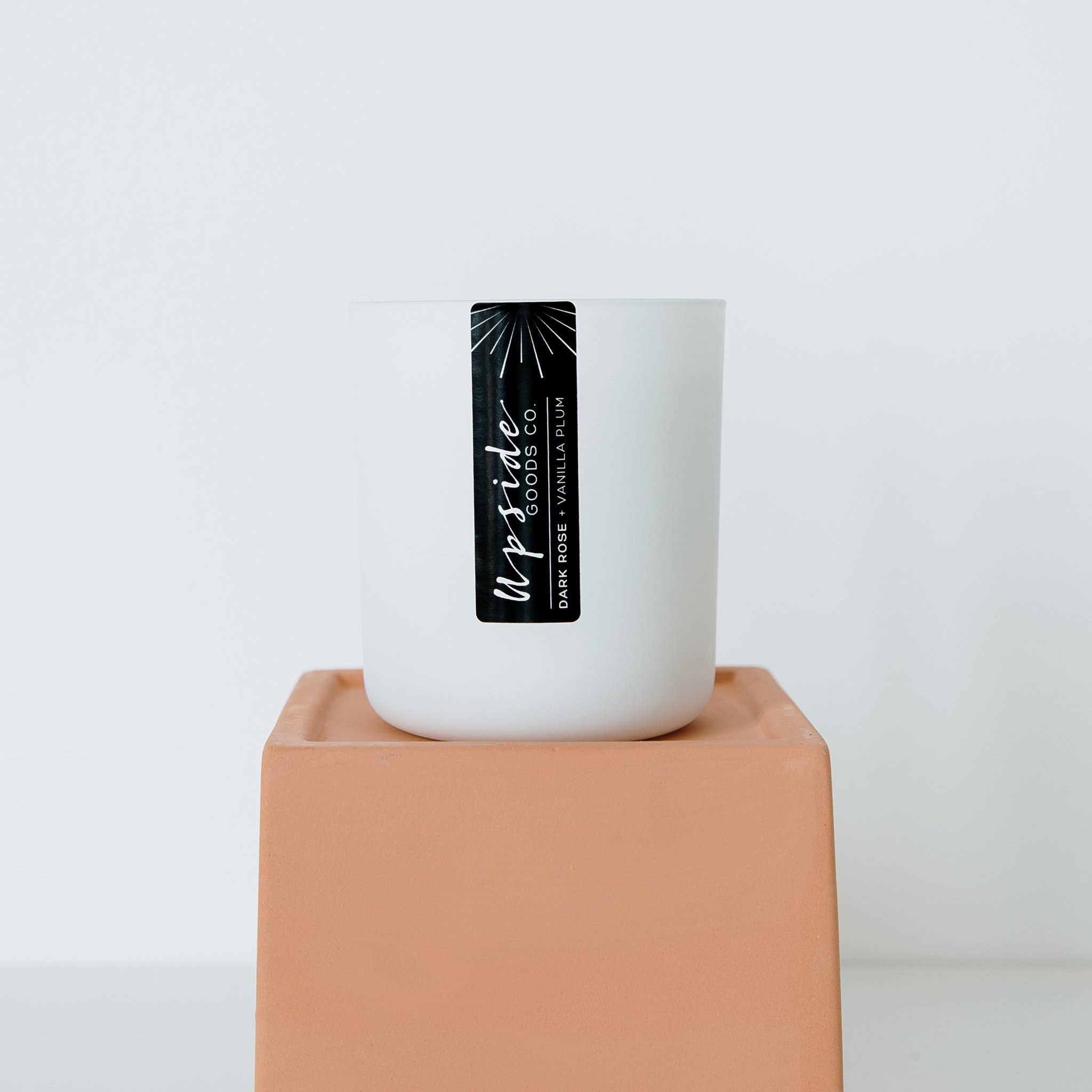 Upside Goods Co - Wholesale Jar/Filled Candle - Dark Rose + Vanilla Plum Candle1