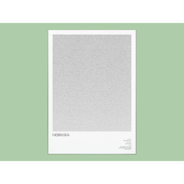 Filmposter van Nebraska voor wholesale door Fade Out Prints